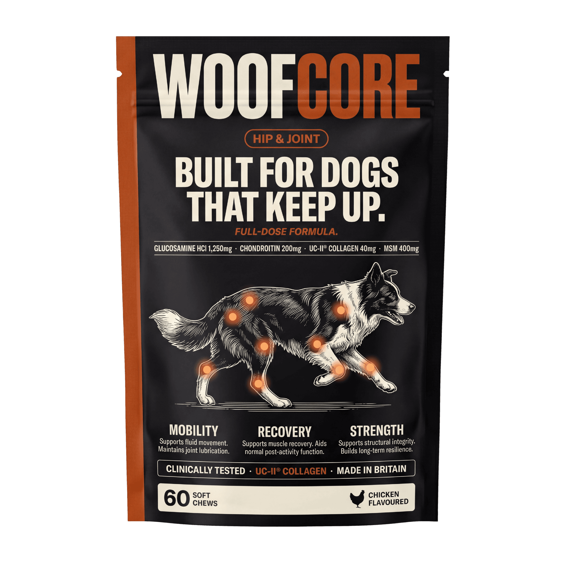 WOOFCORE Hip & Joint Soft Chews pouch